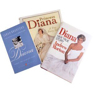 3 Princess Diana Books Biography Lot Morton Bradford Fairy Tale Photos HC PB